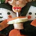 ゆこちゃんママ's cooksnap of when they made お雛様のキャラ弁に 菱餅ピックサラダ.