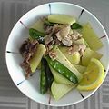 ゴルフママ's cooksnap of when they made ｺｰﾙﾗﾋﾞと豚肉炒め.