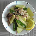 ゴルフママ's cooksnap of when they made ｺｰﾙﾗﾋﾞと豚肉炒め.