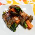 シャンプーハット's cooksnap of when they made お弁当に ✾小松菜も一緒に ベーコン巻✾.