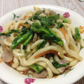 ちろ胡's cooksnap of when they made 柚子胡椒で*菜の花と豚肉の焼きうどん.