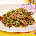 はるぼぅー's cooksnap of when they made 豆苗と豚肉のチャプチェ風.
