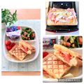 runa10's cooksnap of when they made トマト玉ねぎチーズベーコンホットサンド.