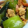 さとたんちゅき's cooksnap of when they made チンゲン菜と桜えびの卵とじ.