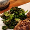 麻's cooksnap of when they made ステーキの付け合わせに！ケールの塩炒め.