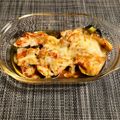 まーちゃろう's cooksnap of when they made トースターで＊茄子のキムチチーズ焼き.