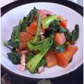 NAGANO久留米's cooksnap of when they made 朝食向け！ほうれん草とトマトの炒め物.
