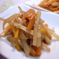 クーネルモーモー's cooksnap of when they made 簡単♪菊芋とレンコンのきんぴら.