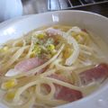 こずっぺ's cooksnap of when they made ミルクスープパスタ.