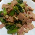 エッコさん's cooksnap of when they made セロリ葉とベーコン炒め.