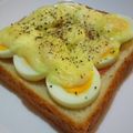 ゆみらんたん's cooksnap of when they made ハム☆チーズ☆ゆで卵トースト.