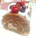 黒薔薇＠雅羅's cooksnap of when they made バレンタインに大人のブラックロールケーキ.