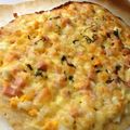 caname's cooksnap of when they made 大葉と卵のたくあんピザ☆.