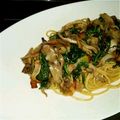 yangpa's cooksnap of when they made ほうれん草と舞茸の☆簡単☆和風パスタ.