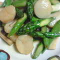 きゃんべる７０３'s cooksnap of when they made アスパラとほたての ぽん酢炒め.