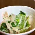 ばけび's cooksnap of when they made コテさっぱり☆青梗菜とハムのサラダ♪.