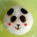 uthiyamada's cooksnap of when they made キャラ弁♪　簡単パンダ.