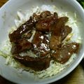 単！！'s cooksnap of when they made スタミナ満点☆ステーキ丼.