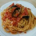 yurishka's cooksnap of when they made トマトと揚げナスの絶品パスタ.