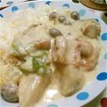 みぃmam＠'s cooksnap of when they made 鮭とカブと白菜のチーズホットミルク煮.