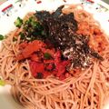 ありぴ～'s cooksnap of when they made 梅納豆のさっぱりお蕎麦☆.