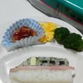 ＊taiyou＊'s cooksnap of when they made ふりかけで新幹線♪はやぶさ？.