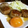 さくにゃん☆'s cooksnap of when they made 大葉と豆腐のつくねばーぐ☆卵なし.