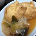 がおこ510's cooksnap of when they made 巾着揚げ(鶏ミンチ)の煮物♪.