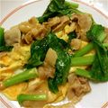 fukudoru's cooksnap of when they made 小松菜とベーコン（豚バラ）の卵とじ.