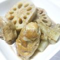 のんのんSTELLA's cooksnap of when they made 根菜と鶏肉のねぎ黒酢味噌煮.