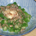 ケンコウママ's cooksnap of when they made 絶品+ﾟおくらのかつおぶしごまマヨ和え♪.