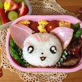 かおpon's cooksnap of when they made スイートプリキュア♪ハミィ（キャラ弁）.