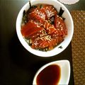 だすあず's cooksnap of when they made アボカドの漬けマグロ丼.