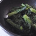 ぐうひめ's cooksnap of when they made 梅昆布茶で簡単！春菊のおひたし.