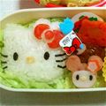 ﾊｯﾋﾟｰJAM's cooksnap of when they made かぶりものキティ（キャラ弁）.