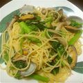 かふぇみすと♪'s cooksnap of when they made あさりと菜の花の春ボンゴレ.