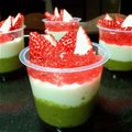 ☆☆みぃ♪♪'s cooksnap of when they made レアチーズ サクラ 抹茶 ケーキ.