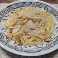 ビッグパイン's cooksnap of when they made 混ぜるだけ*鮭缶と玉ねぎのパスタ.