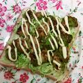 龍青空ママ's cooksnap of when they made 焼肉のタレで☆アボカドキャベツのトースト.