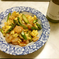 あらさー独女's cooksnap of when they made 海老とアスパラと卵の中華風炒め.