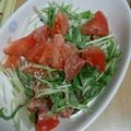 meguchunpa's cooksnap of when they made 簡単☆水菜トマトサラダ.