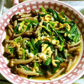 べにあ's cooksnap of when they made しめじとにらの卵とじ.