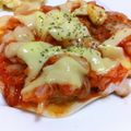0kerokero0's cooksnap of when they made 鶏キムチピザ.