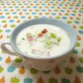 赤い電話's cooksnap of when they made 即席！白菜とベーコンのミルクスープ★.