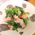 りえぴぃ～'s cooksnap of when they made 菜の花とベーコンのペペロンチーノ炒め.
