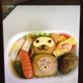 なるままま's cooksnap of when they made 簡単！キャラ弁　たぬきおいなりさん弁当.