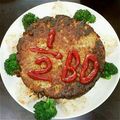 れいんく's cooksnap of when they made 爆弾ハンバーグ (お肉のケーキｗ).