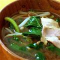 えりれおりんご's cooksnap of when they made ほうれん草とベーコンの味噌汁♪.