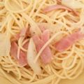唯花＊'s cooksnap of when they made 新玉ねぎとベーコンのパスタ.