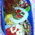 ☆チビスコ☆'s cooksnap of when they made キャラ弁 フォーゼ＆ウィザード弁当.